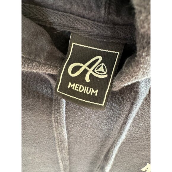 Active Men's‎ Black Hoodie size Medium long sleeve hooded solid cotton - Picture 4 of 7